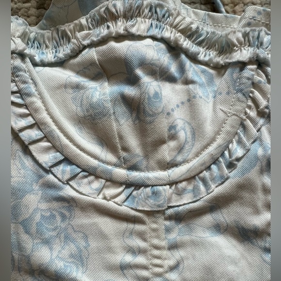 For Love & Lemons Chantal Top in Blue - Picture 6 of 11